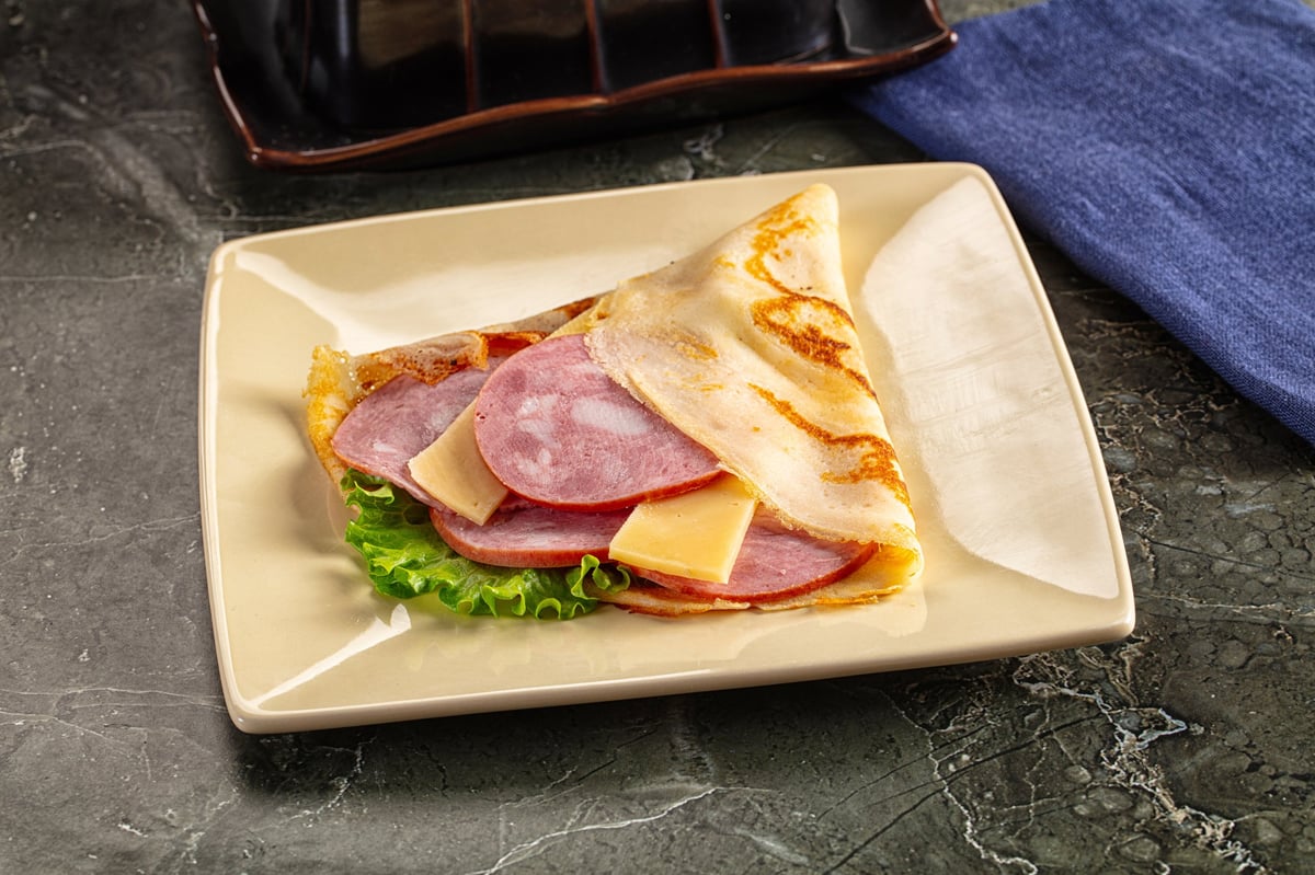 Ham, Swiss Cheese & Mayonnaise Crepe